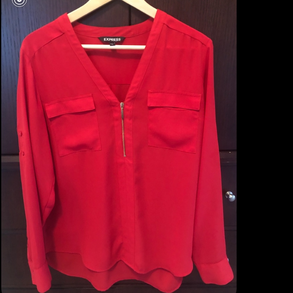 Express red blouse